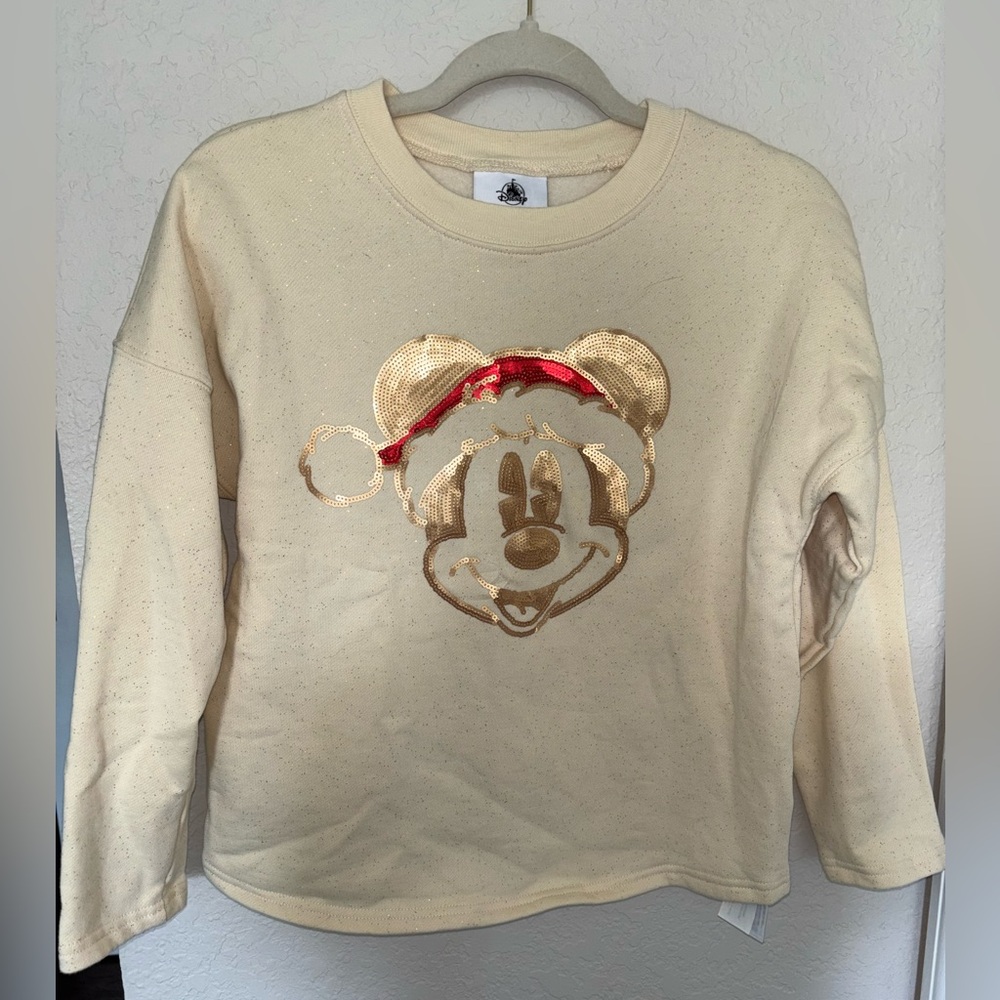 Disney x BaubleBar Walt Disney World Santa Mickey spirit jersey sweatshirt, XL